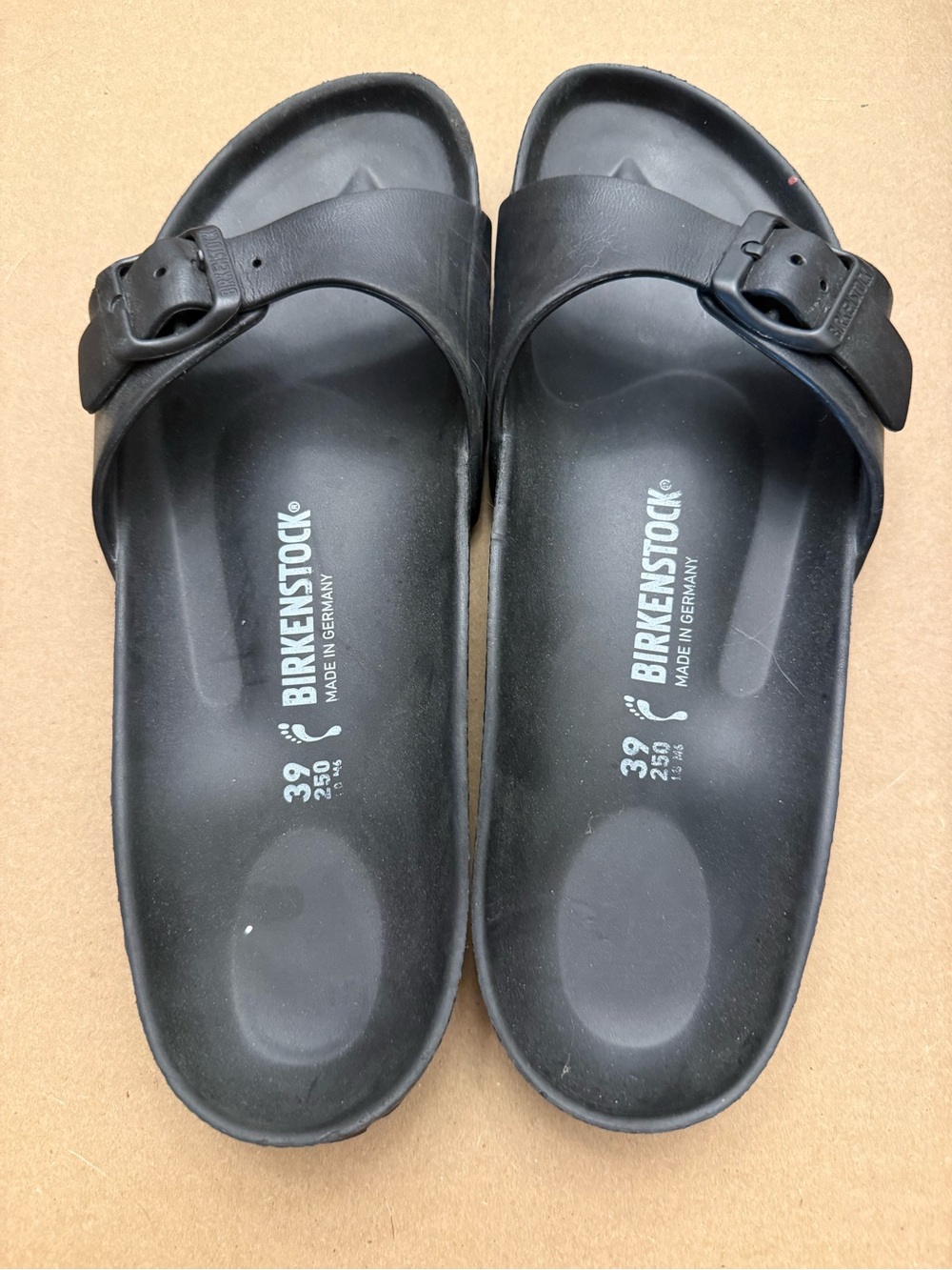 Birkenstock Black EVA Single Strap Slide Sandals